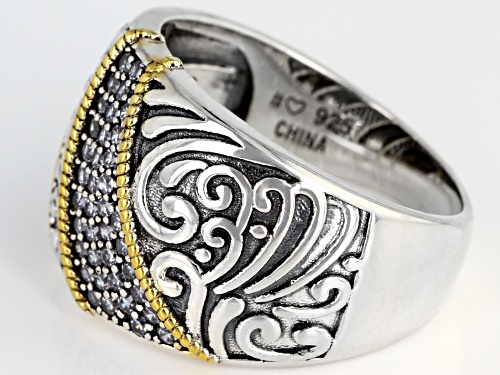 Bella Luce  White Diamond Simulant Rhodium Over Sterling Silver Ring - Size 8