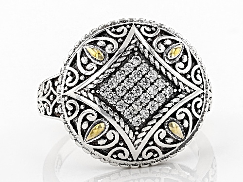 Bella Luce ® White Diamond Simulant Rhodium Over Sterling Silver Ring - Size 7