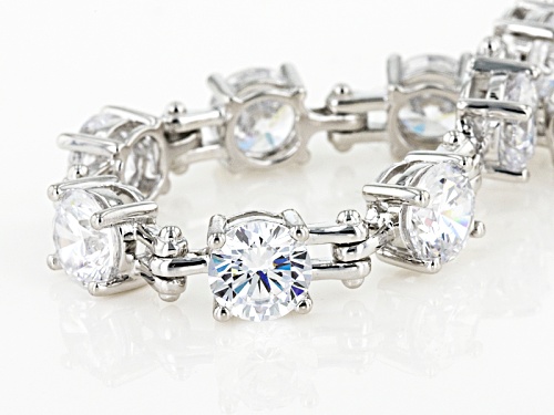 Bella Luce ® 24.31ctw White Diamond Simulant Rhodium Over Sterling Silver Bracelet (14.28ctw Dew) - Size 7.25