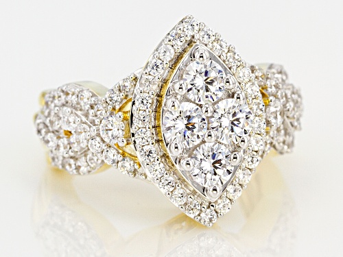 Bella Luce ® 4.02CTW White Diamond Simulant Eterno ™ Yellow Ring (2.17CTW DEW) - Size 5