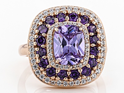 Bella Luce ® 6.22CTW Lavender, Amethyst, & White Diamond Simulants Eterno ™ Rose Ring - Size 5