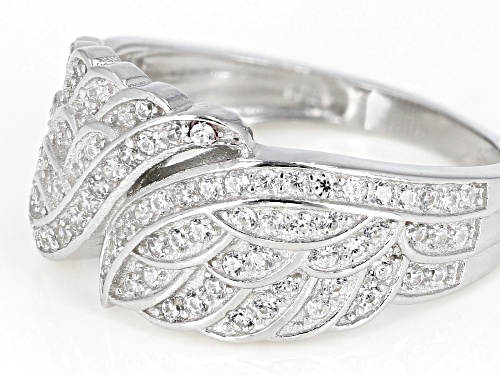 Bella Luce® 1.09ctw Rhodium Over Sterling Silver Angel Wing Ring (0.48ctw DEW) - Size 7