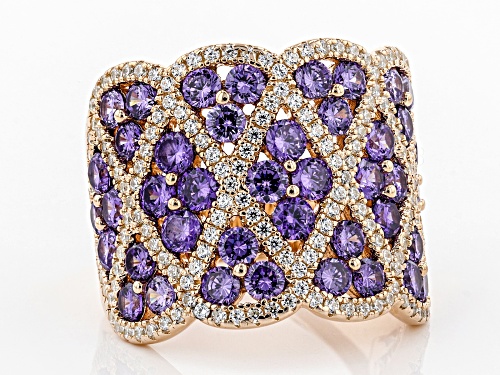 Bella Luce ® 6.84CTW Lavender & White Diamond Simulants Eterno ™ Rose Ring - Size 5