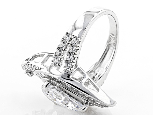 Bella Luce ® 6.67ctw Rhodium Over Sterling Silver Ring (4.42ctw Dew) - Size 7