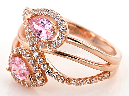 Bella Luce ® 1.95CTW Pink & White Diamond Simulants Eterno ™ Rose Ring (1.08CTW DEW) - Size 7