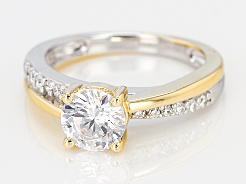 Bella Luce ® 2.37CTW White Diamond Simulant Eterno ™ Yellow & Rhodium Over Silver Ring - Size 11