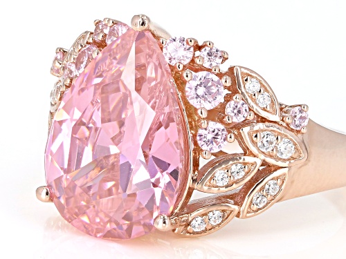 Bella Luce (R) 9.64ctw Pink and White Diamond Simulants Eterno (TM) Rose Ring (3.92ctw DEW) - Size 10