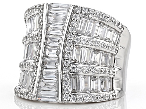 Bella Luce ® 6.32ctw Rhodium Over Sterling Silver Ring (4.37ctw DEW) - Size 7