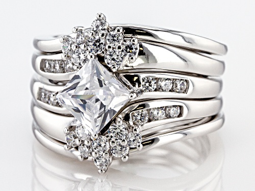 Bella Luce ® 2.94ctw Platinum Over Sterling Silver Ring With 4 Bands (1.86ctw DEW) - Size 8