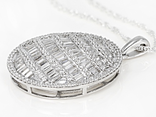 Bella Luce ® 4.55ctw Rhodium Over Sterling Silver Pendant With Chain