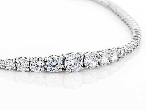 Bella Luce ® 9.21ctw White Diamond Simulant Rhodium Over Silver Tennis Bracelet (5.06ctw DEW) - Size 8