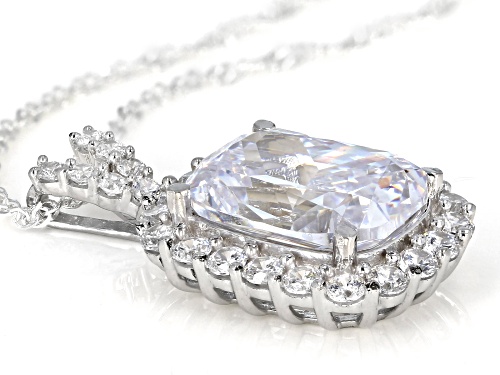 Bella Luce® 13.21ctw White Diamond Simulant Rhodium Over Silver Pendant With Chain(9.45ctw DEW)