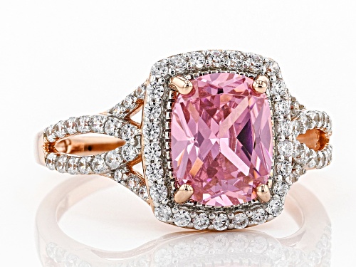Bella Luce ® 3.21ctw Pink and White Diamond Simulants Eterno™ Rose Ring (1.70ctw DEW) - Size 10