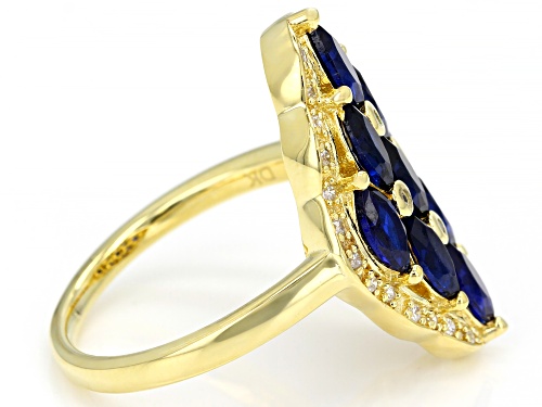 Bella Luce ® 2.40ctw Blue Sapphire and White Diamond Simulants Eterno ™ Yellow Ring - Size 7