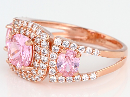 Bella Luce ® 3.88ctw Pink and White Diamond Simulants Eterno ™ Rose Ring (2.26ctw DEW) - Size 6
