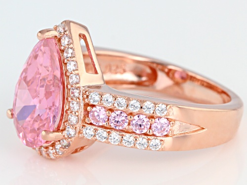 Bella Luce ® 6.13ctw Pink and White Diamond Simulants Eterno ™ Rose Ring (3.71ctw DEW) - Size 10