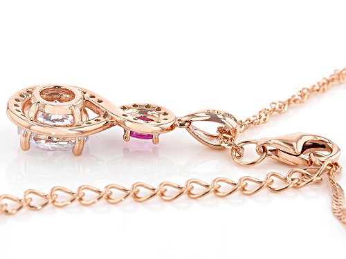 Bella Luce ® 4.15ctw Lab Pink Sapphire And White Diamond Simulant Eterno ™ Rose Pendant With Chain