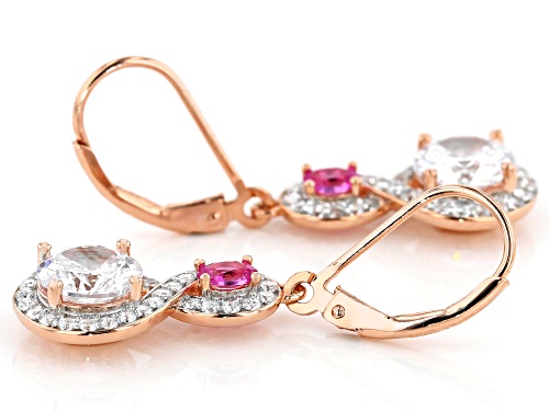 Bella Luce ® 5.64ctw Lab Pink Sapphire and White Diamond Simulant Eterno ™ Rose Earrings