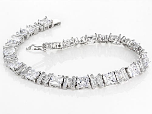 Bella Luce ® 50.20ctw White Diamond Simulant Rhodium Over Silver Tennis Bracelet (33.61ctw DEW) - Size 8