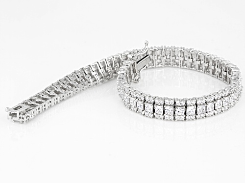 Bella Luce ® 19.24ctw White Diamond Simulant Rhodium Over Silver Tennis Bracelet (9.99ctw DEW) - Size 8