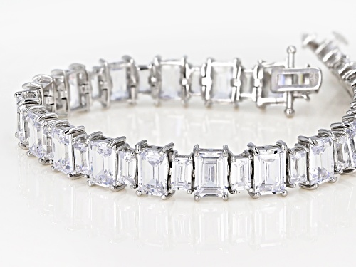 Bella Luce ® 37.69ctw White Diamond Simulant Rhodium Over Silver Tennis Bracelet (29.58ctw DEW) - Size 8