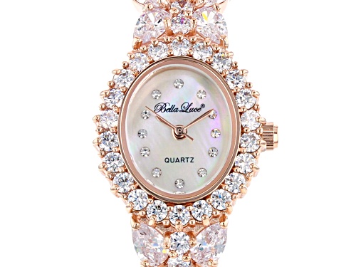 Bella Luce ® 30.36ctw White Diamond Simulant 18K Rose Gold Over Brass Wrist Watch (16.64ctw DEW)