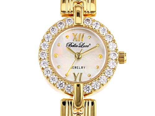 Bella Luce ® Ladies 1.45ctw Diamond Simulant Eterno™ Over Brass Yellow Wrist Watch (0.66ctw DEW)