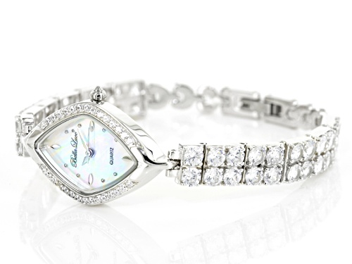 Bella Luce ® Ladies Round Diamond Simulant 14.4ctw Sterling White Watch
