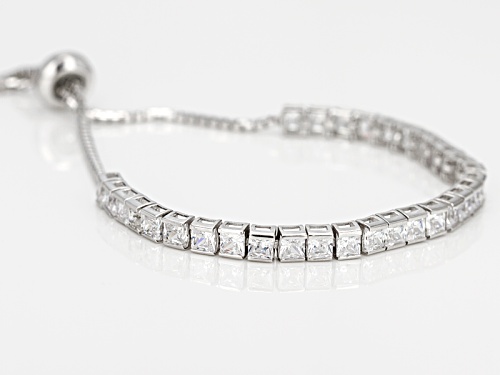 Bella Luce ® 9.30ctw Square Rhodium Over Sterling Silver Adjustable Bracelet
