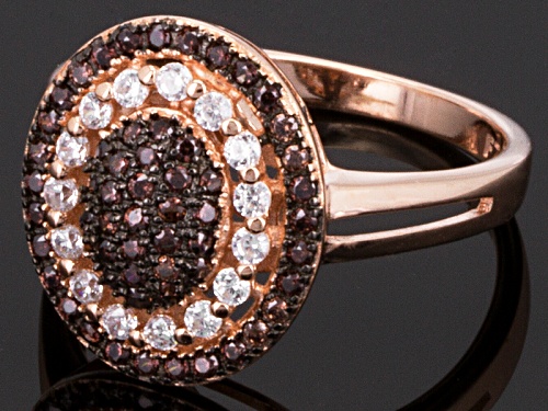 Bella Luce ® .90ctw Mocha & White Diamond Simulant Eterno ™ Rose Ring (.51ctw Dew) - Size 8