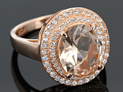 Bella Luce ® 4.10ctw Morganite Simulant & Diamond Simulant Eterno ™ Rose Ring - Size 6