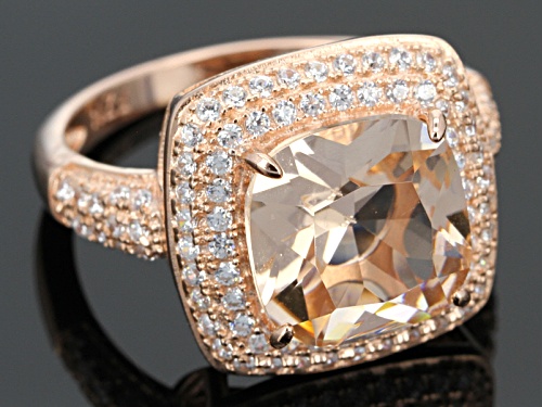 Bella Luce ® 4.10ctw Morganite Simulant & Diamond Simulant Eterno ™ Rose Ring - Size 10