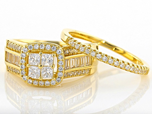 Bella Luce ® 1.95ctw Diamond Simulant Eterno ™ Yellow Ring & Band (1.38ctw Dew) - Size 12