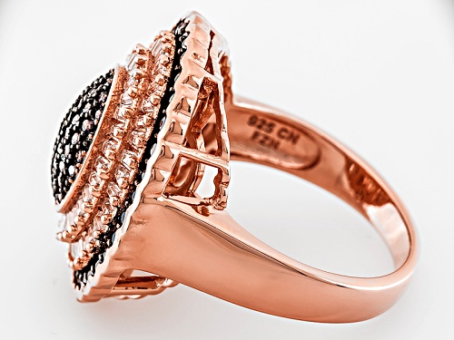 Bella Luce ® 2.66ctw Mocha And White Diamond Simulants Eterno ™ Rose Ring - Size 7