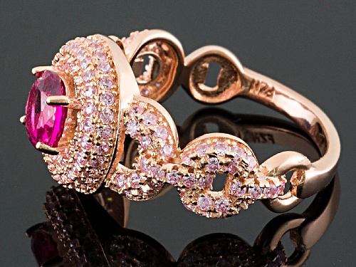 Bella Luce ® 2.64ctw Pink Sapphire And Pink Diamond Simulants Eterno ™ Rose Ring - Size 10