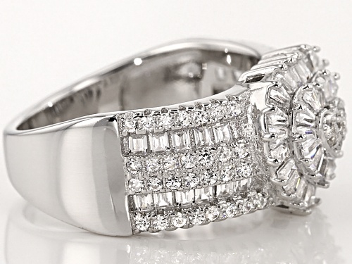 Bella Luce ® 2.24ctw Rhodium Over Sterling Silver Heart Ring (1.58ctw Dew) - Size 11