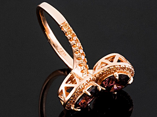 Bella Luce ® 4.86ctw Mocha And Champagne Diamond Simulants Eterno ™ Rose Ring (2.95ctw Dew) - Size 5