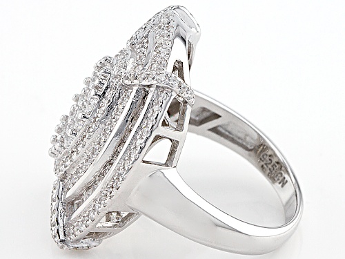 Bella Luce ® 3.19ctw Rhodium Over Sterling Silver Ring (2.01ctw Dew) - Size 5