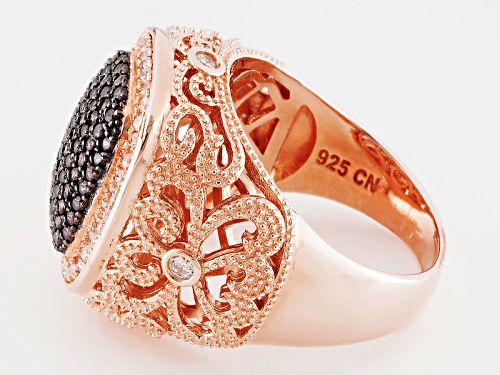 Bella Luce ® 1.16ctw Mocha And White Diamond Simulants Eterno ™ Rose Ring (.66ctw Dew) - Size 6