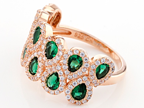 Bella Luce ® 2.74ctw Emerald And White Diamond Simulants Eterno ™ Rose Ring - Size 11