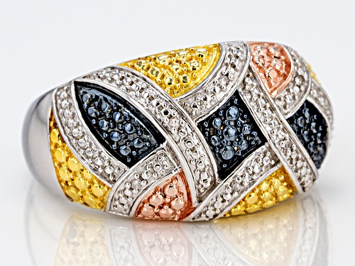 Emulous™ Diamond Accent Round Diamond Rhodium Over Brass Ring - Size 5