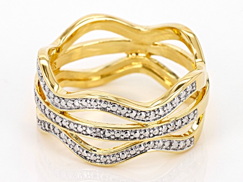 Emulous™ Round White Diamond Accent 14k Yellow Gold Over Bronze Band Ring - Size 5
