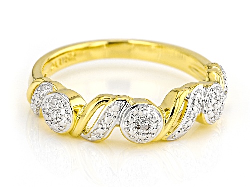 Emulous™ Round White Diamond Accent 14k Yellow Gold Over Bronze Band Ring - Size 8