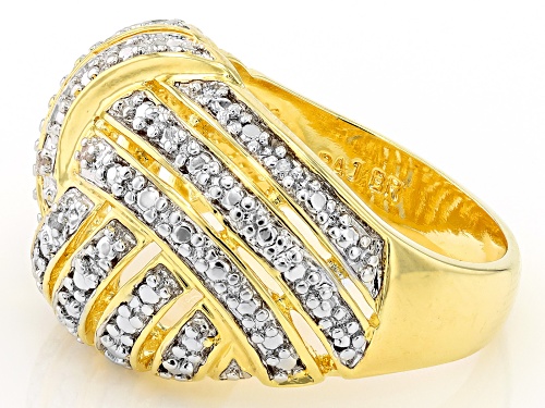 Emulous™ Round White Diamond Accent 14k Yellow Gold Over Brass Dome Ring - Size 6