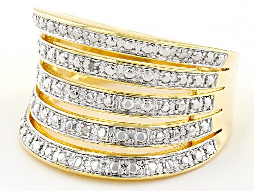 Emulous™ White Diamond Accent 14k Yellow Gold Over Brass Wide Band Ring - Size 6