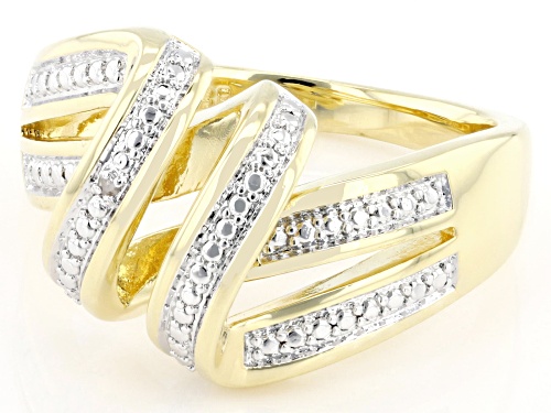 Emulous™ Round White Diamond Accent 14k Yellow Gold Over Brass Ring - Size 10