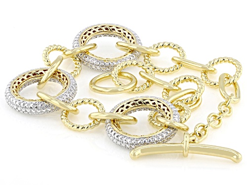 Emulous™ Round White Diamond Accent 14k Yellow Gold Over Brass Bracelet - Size 6.5