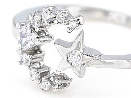 Bella Luce ® 0.30ctw Rhodium Over Sterling Silver Celestial Ring (0.23ctw DEW) - Size 10