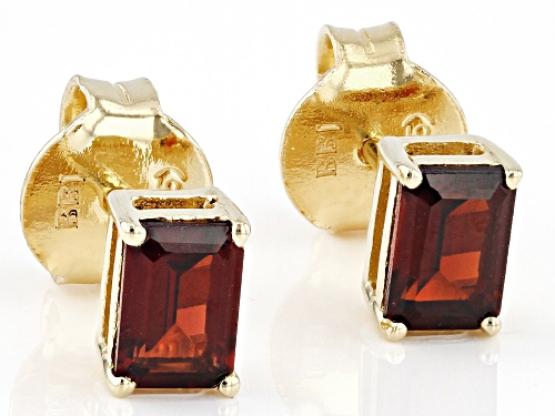 1.19ctw Vermelho Garnet™ 18k Yellow Gold Over Sterling Silver January Birthstone Earrings