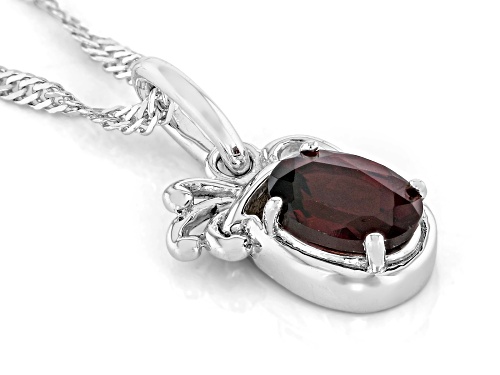 0.81ct Vermelho Garnet™ Rhodium Over Sterling Silver Aquarius Birthstone Pendant With Chain